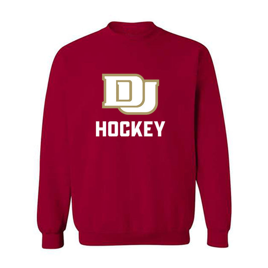 DU - NCAA Men's Ice Hockey : Clarke Caswell - Classic Fashion Shersey Crewneck Sweatshirt-0