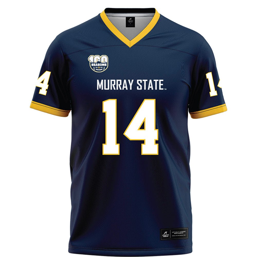 Murray State - NCAA Football : Christian Fields - Navy Football Jersey-0