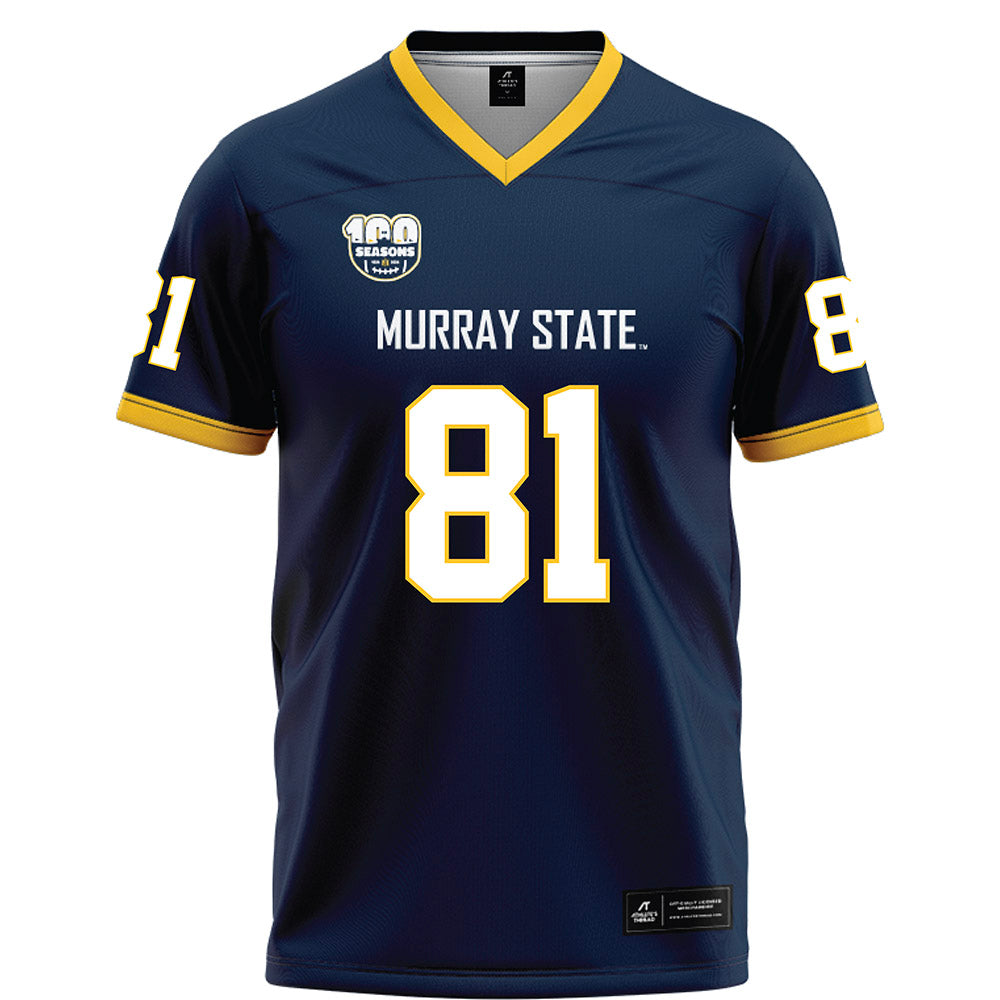 Murray State - NCAA Football : Reece Hunt - Navy Football Jersey-0