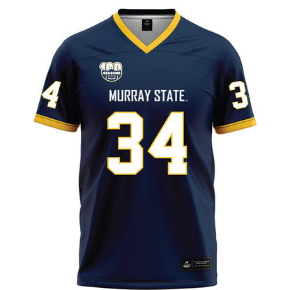 Murray State - NCAA Football : Spencer Conn - Navy Football Jersey-0