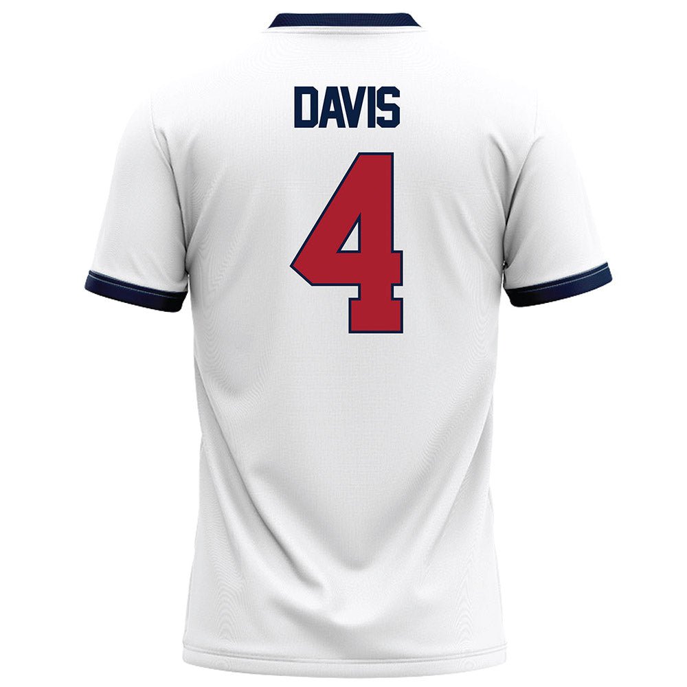 Liberty - NCAA Football : Kam Davis - White Football Jersey-1