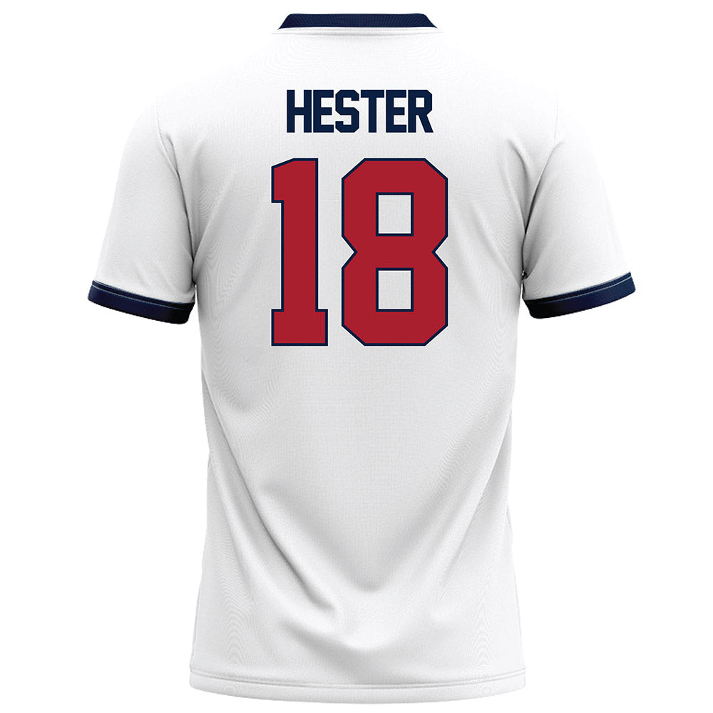 Liberty - NCAA Football : Aaron Hester - White Football Jersey-1