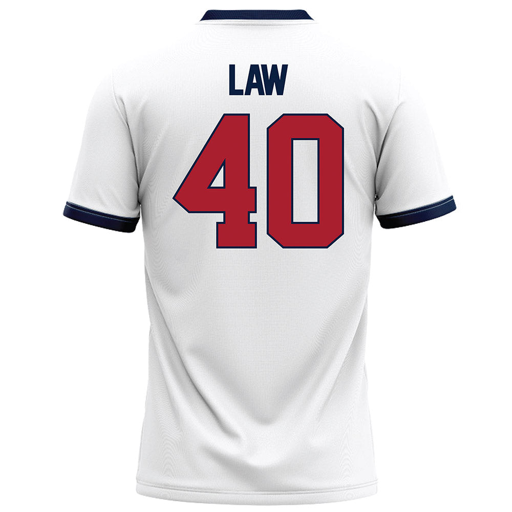 Liberty - NCAA Football : Christopher Law - White Football Jersey-1