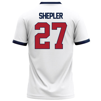 Liberty - NCAA Football : Clay Shepler - White Football Jersey-1
