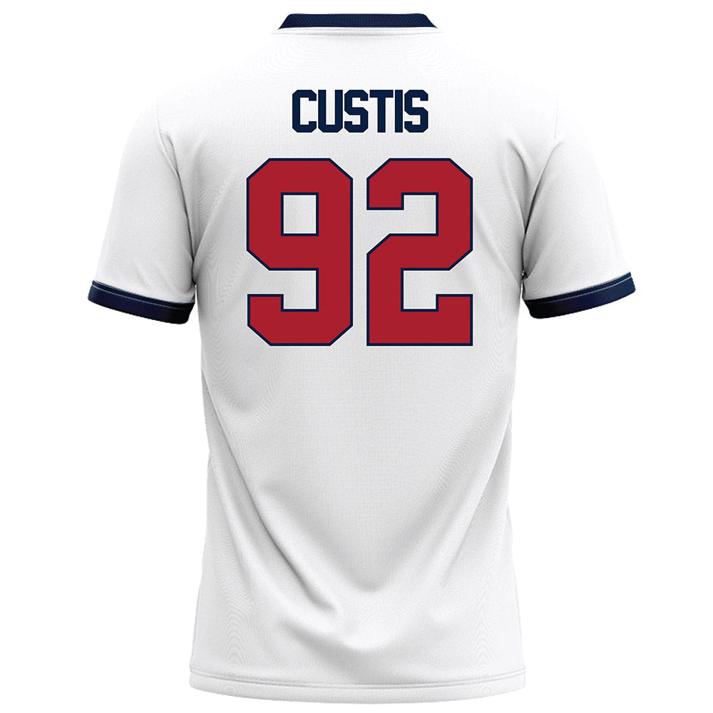 Liberty - NCAA Football : John Custis - White Football Jersey-1
