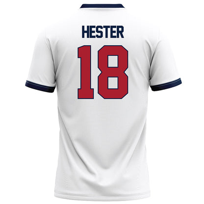 Liberty - NCAA Football : Aaron Hester - White Football Jersey-1
