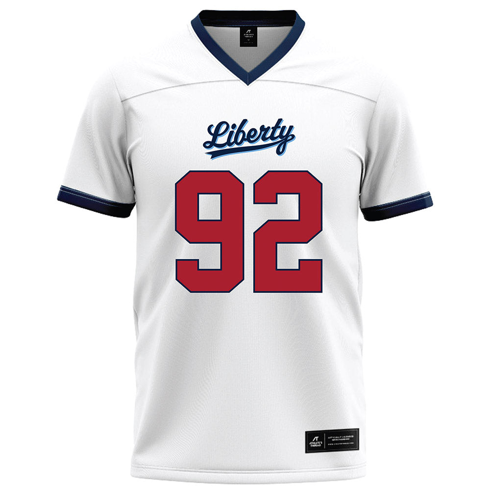 Liberty - NCAA Football : John Custis - White Football Jersey-0