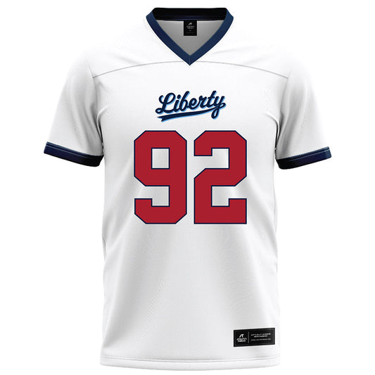 Liberty - NCAA Football : John Custis - White Football Jersey-0