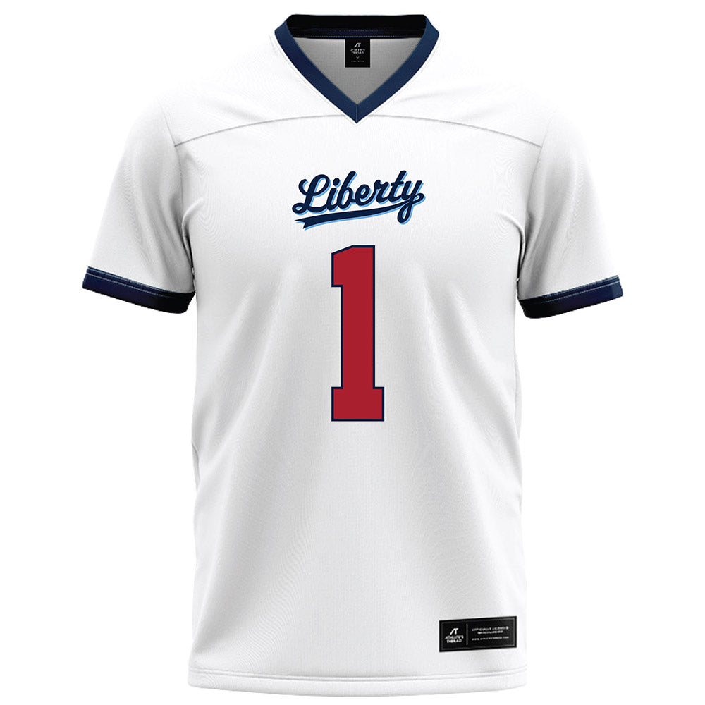 Liberty - NCAA Football : Derrell Farrar - White Football Jersey-0