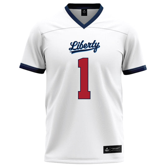Liberty - NCAA Football : Derrell Farrar - White Football Jersey-0