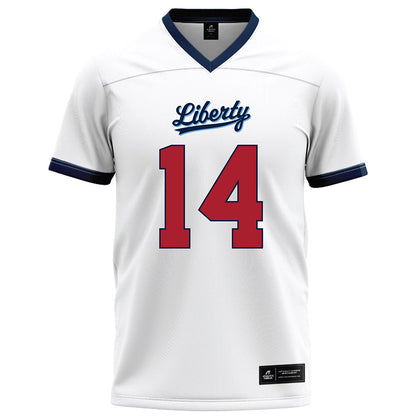 Liberty - NCAA Football : Elijah McKenzie - White Football Jersey-0