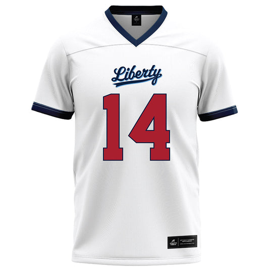 Liberty - NCAA Football : Elijah McKenzie - White Football Jersey-0