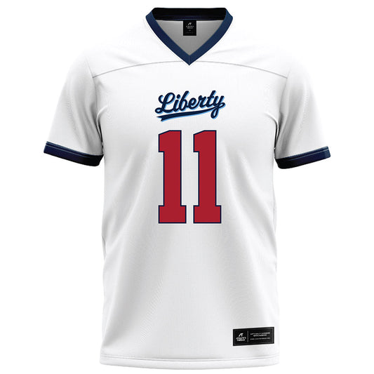 Liberty - NCAA Football : Derrell Farrar - White Football Jersey-0