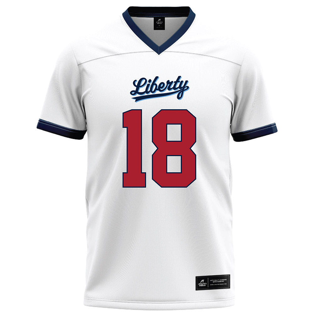 Liberty - NCAA Football : Aaron Hester - White Football Jersey-0