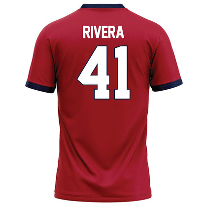 Liberty - NCAA Football : Greg Rivera - Red Football Jersey-1