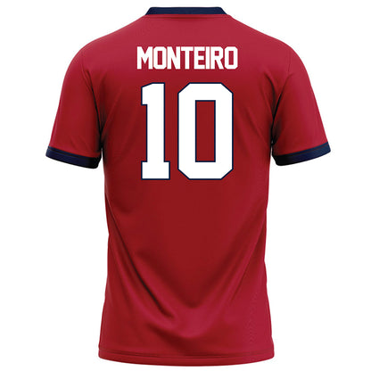 Liberty - NCAA Football : Jon Monteiro - Red Football Jersey-1