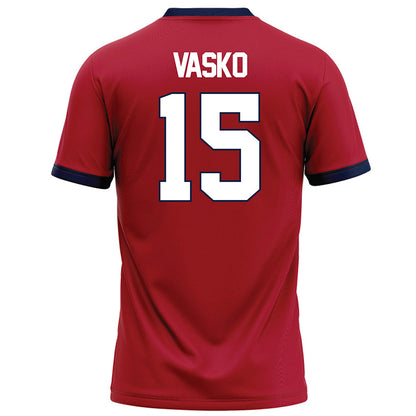 Liberty - NCAA Football : Ethan Vasko - Red Football Jersey-1