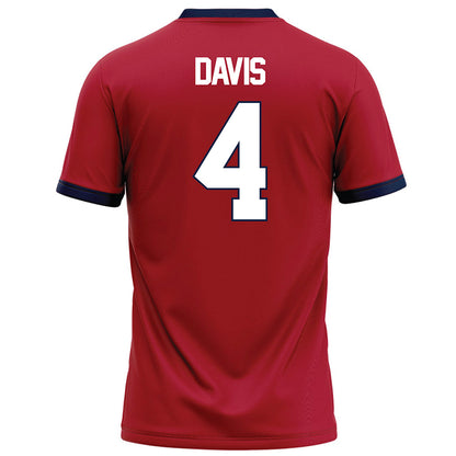 Liberty - NCAA Football : Kam Davis - Red Football Jersey-1