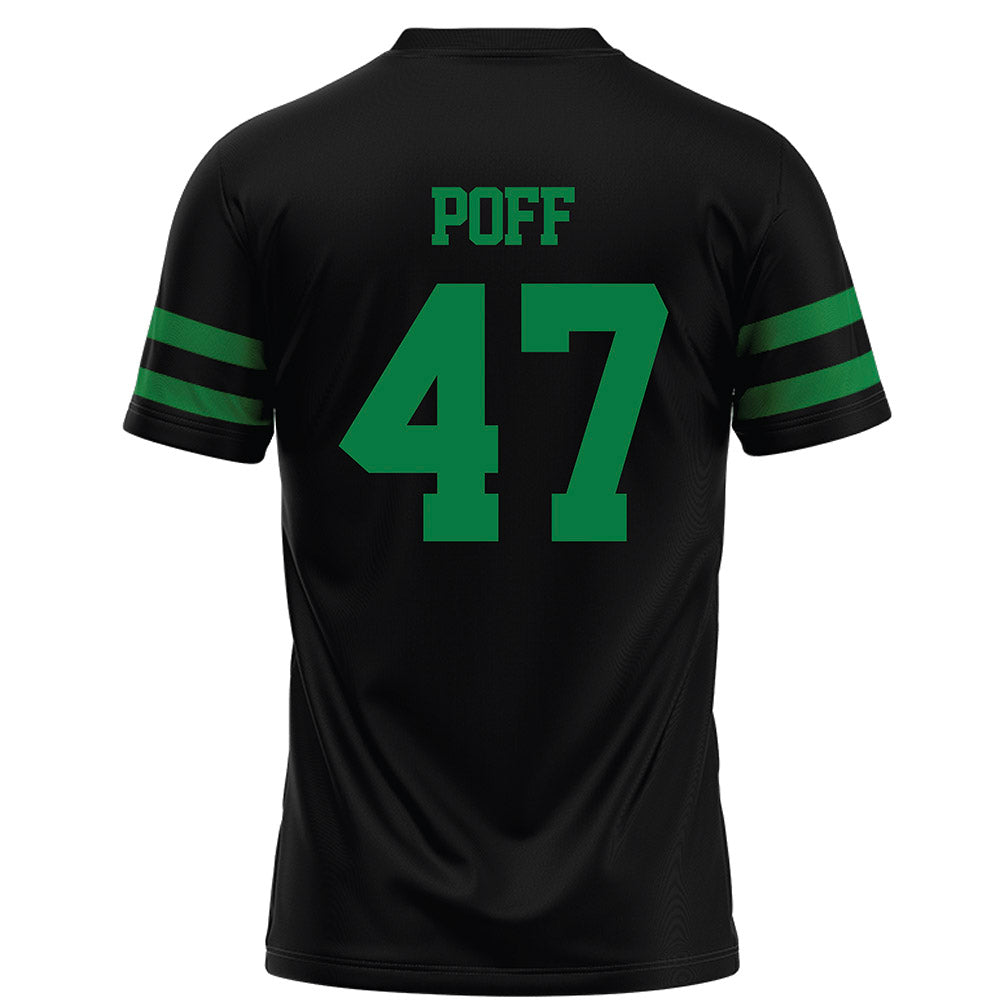 North Texas - NCAA Football : Jacob Poff - Black Football Jersey-1