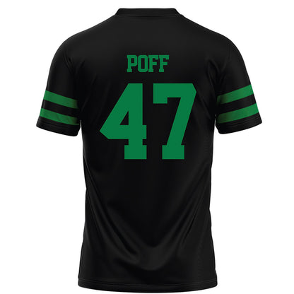 North Texas - NCAA Football : Jacob Poff - Black Football Jersey-1