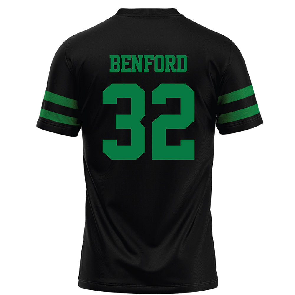 North Texas - NCAA Football : Anthony Benford - Black Football Jersey-1