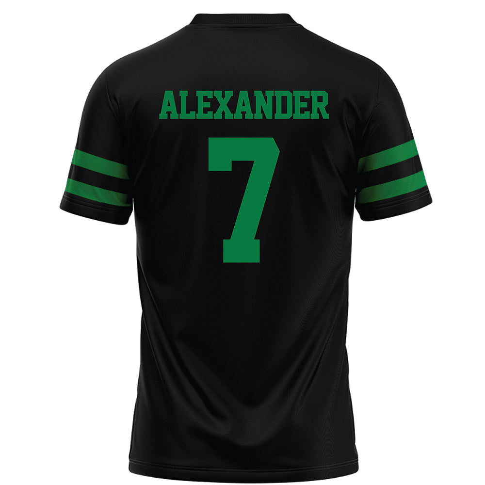 North Texas - NCAA Football : Aaron Alexander - Black Football Jersey-1