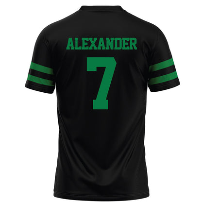 North Texas - NCAA Football : Aaron Alexander - Black Football Jersey-1