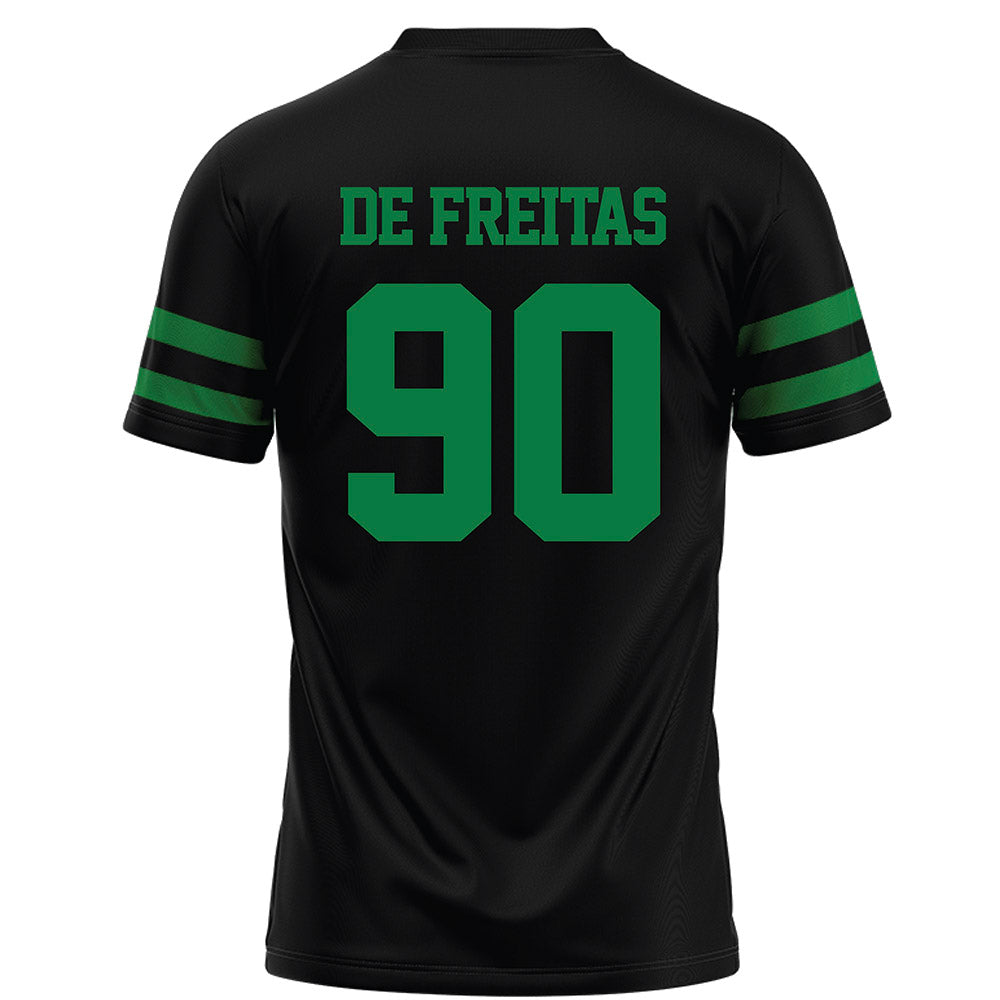 North Texas - NCAA Football : Dominic De Freitas - Black Football Jersey-1