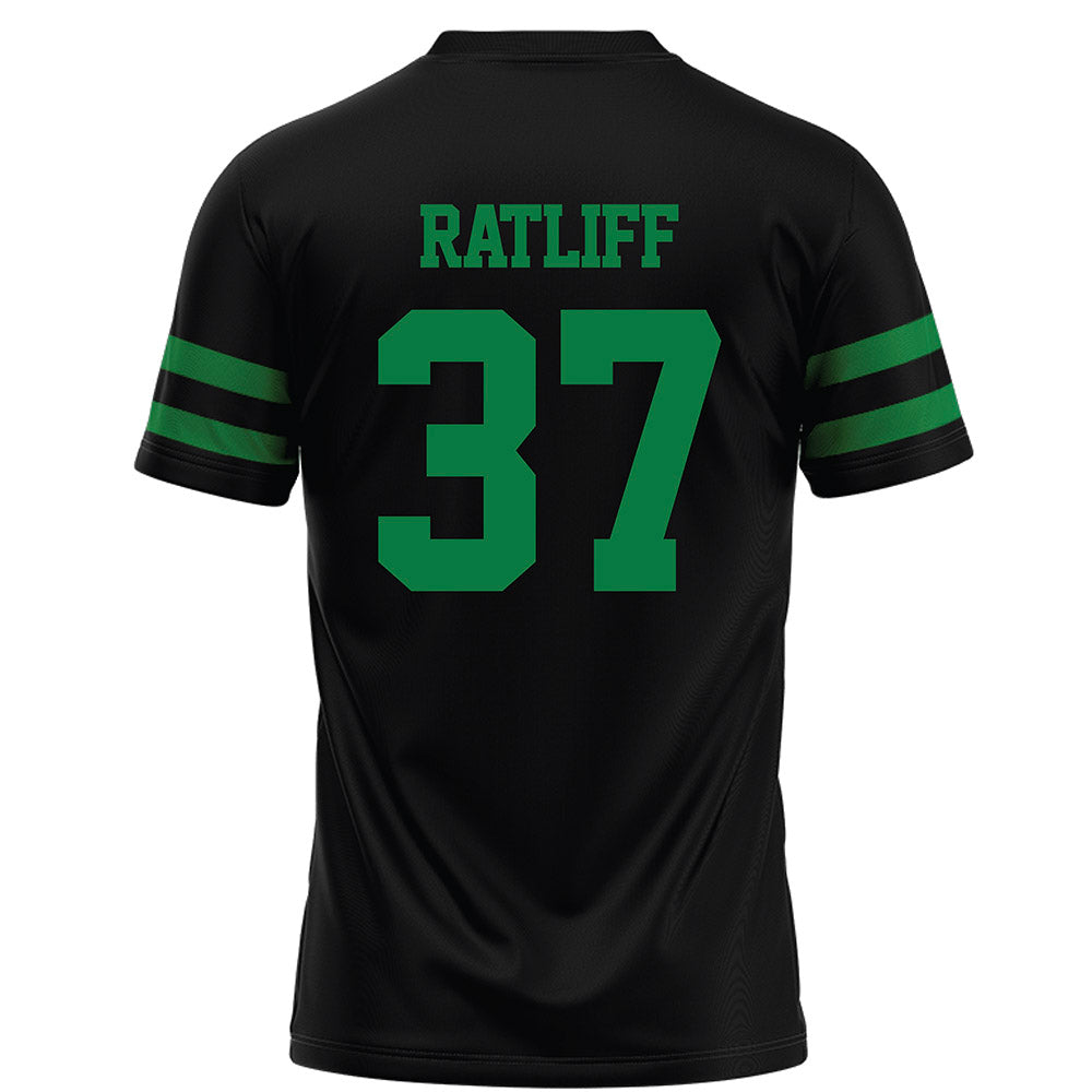 North Texas - NCAA Football : Ian Ratliff - Black Football Jersey-1
