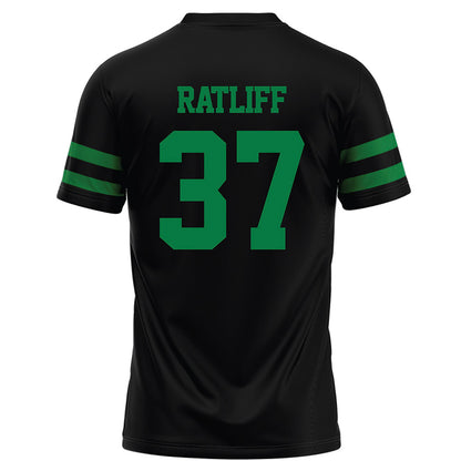 North Texas - NCAA Football : Ian Ratliff - Black Football Jersey-1