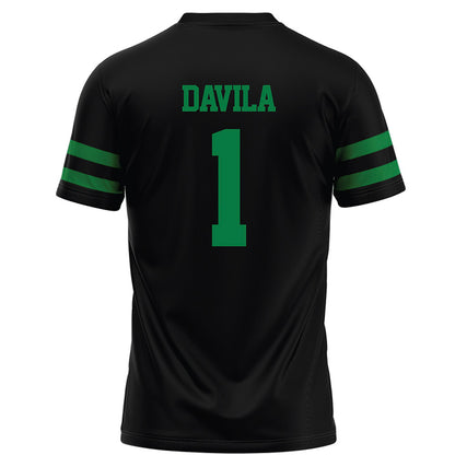 North Texas - NCAA Football : Keshawn Davila - Black Football Jersey-1