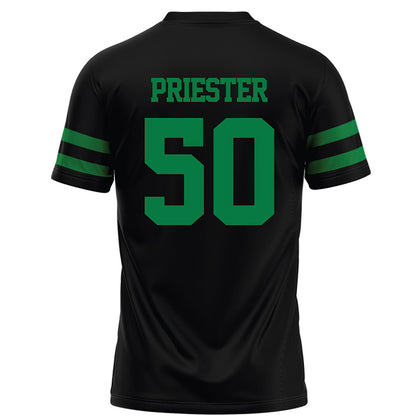 North Texas - NCAA Football : Jahzari Priester - Black Football Jersey-1