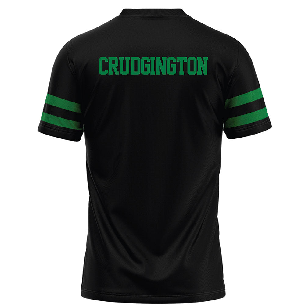 North Texas - NCAA Football : Luke Crudgington - Black Football Jersey-1