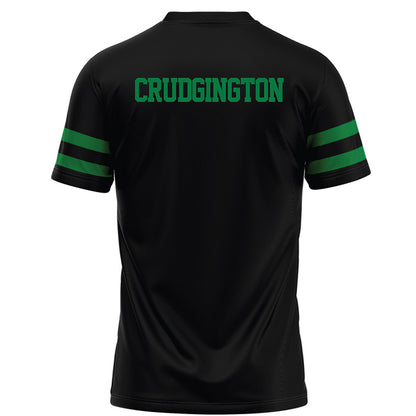 North Texas - NCAA Football : Luke Crudgington - Black Football Jersey-1