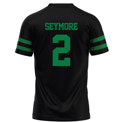 North Texas - NCAA Football : Taye Seymore - Black Football Jersey-1