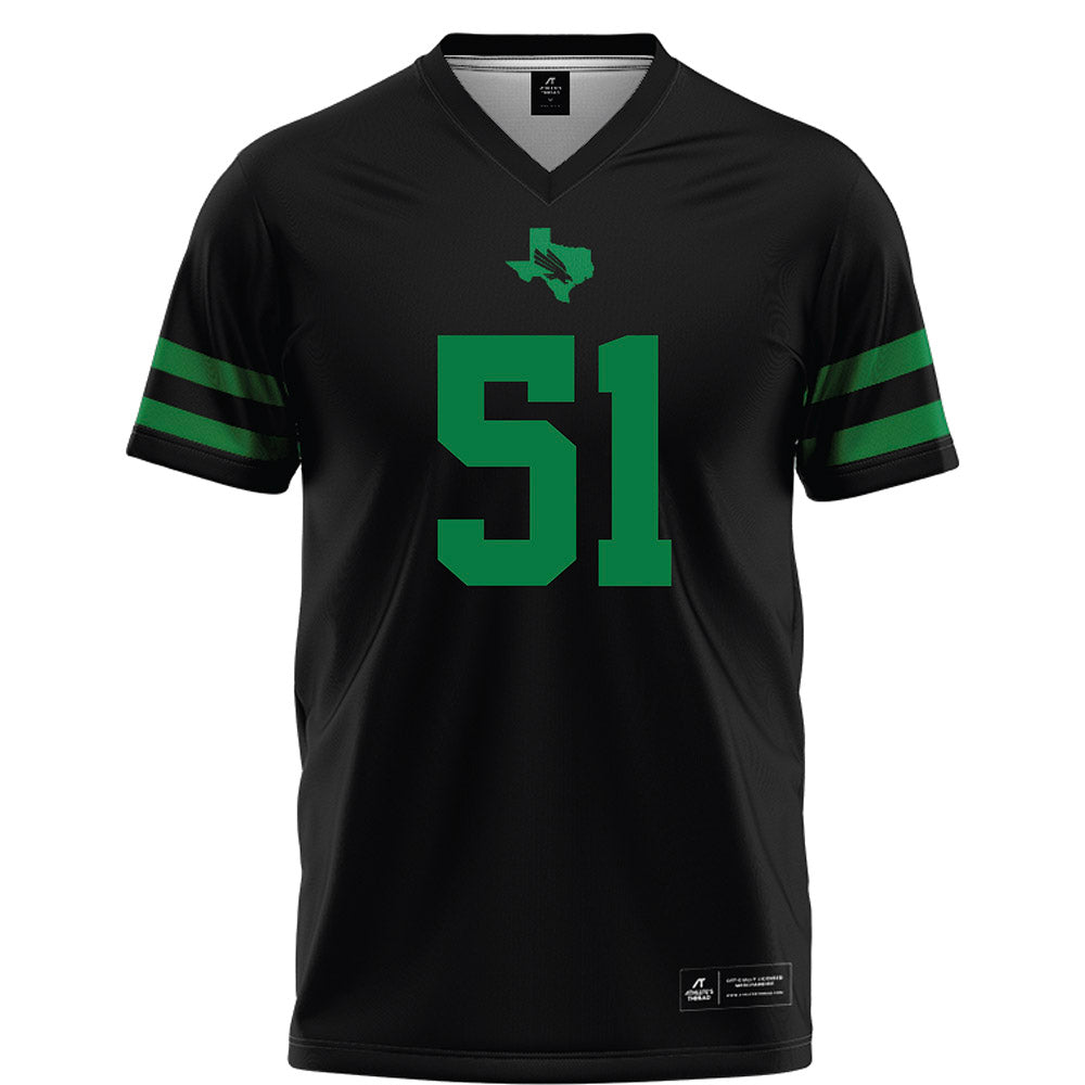North Texas - NCAA Football : Keelene Bradley - Black Football Jersey-0