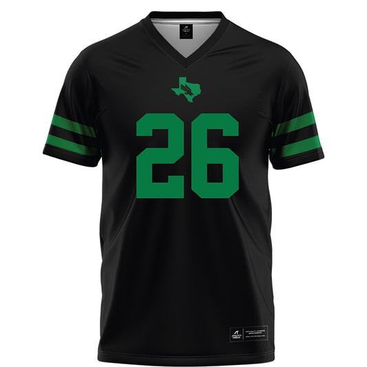 North Texas - NCAA Football : Smaje Burrell - Black Football Jersey-0