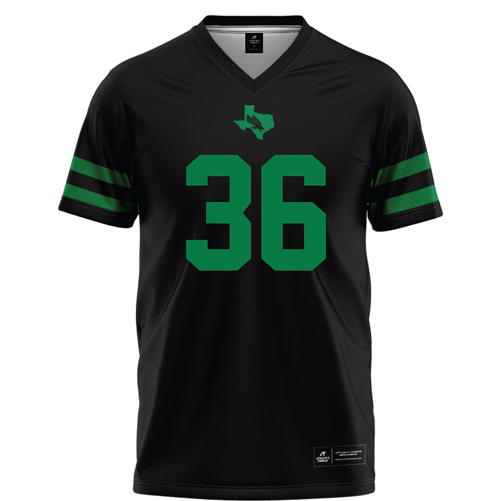 North Texas - NCAA Football : Jaden Manning - Black Football Jersey-0