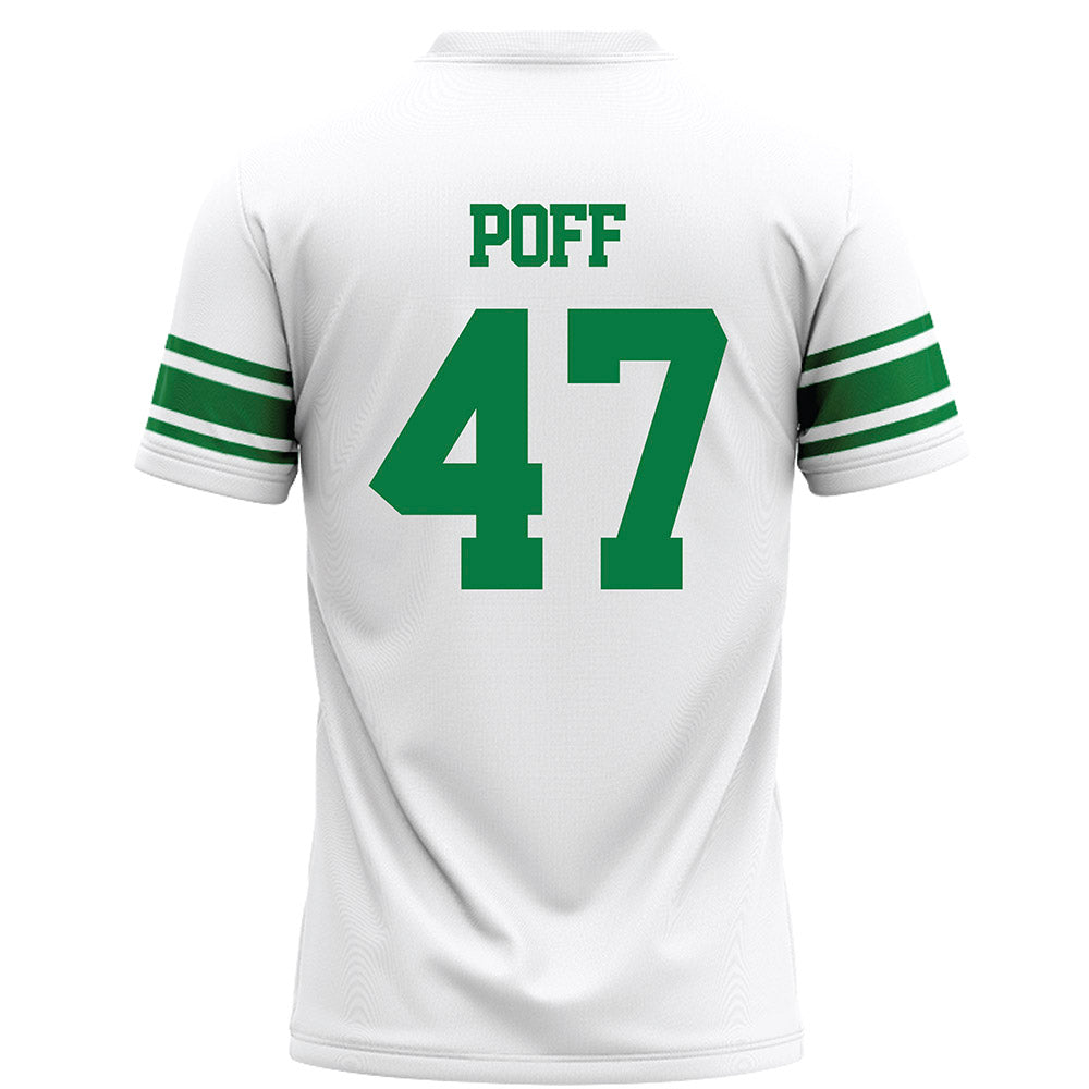 North Texas - NCAA Football : Jacob Poff - White Football Jersey-1