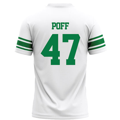 North Texas - NCAA Football : Jacob Poff - White Football Jersey-1