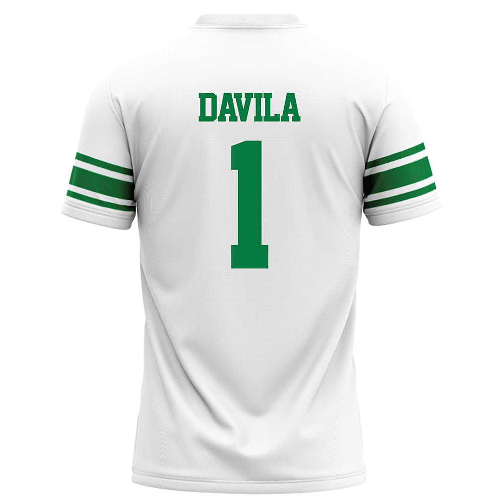 North Texas - NCAA Football : Keshawn Davila - White Football Jersey-1