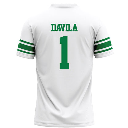 North Texas - NCAA Football : Keshawn Davila - White Football Jersey-1
