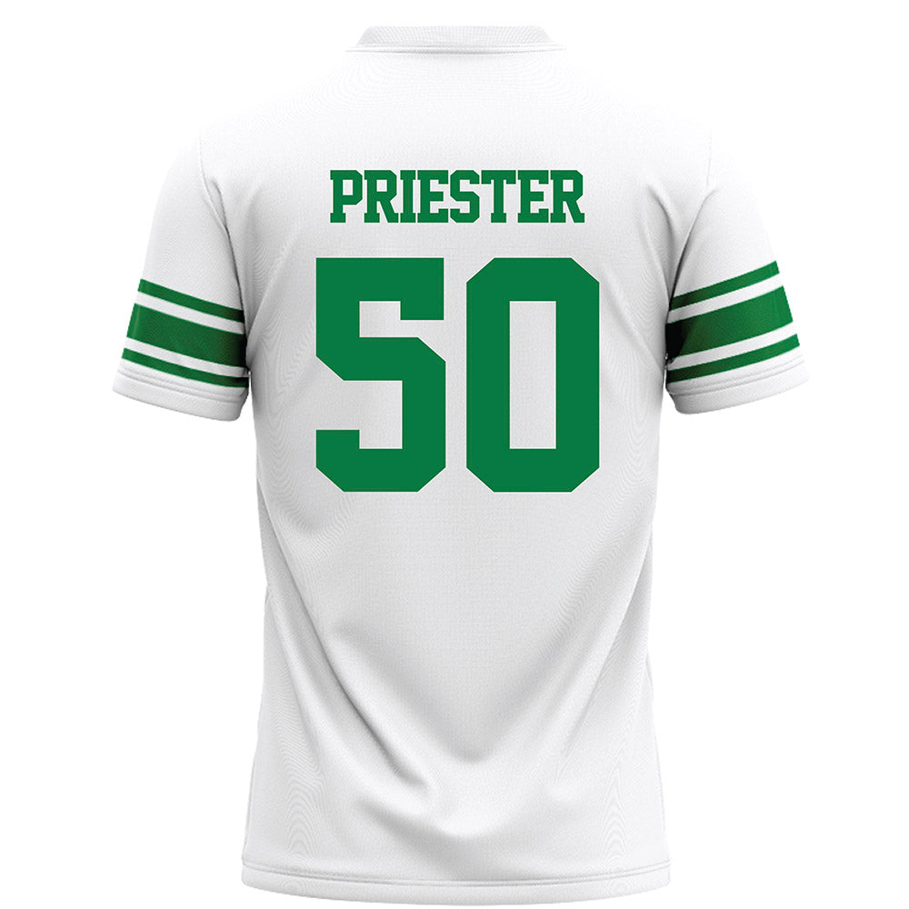 North Texas - NCAA Football : Jahzari Priester - White Football Jersey-1