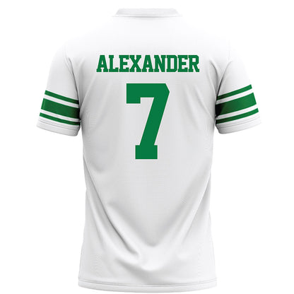 North Texas - NCAA Football : Aaron Alexander - White Football Jersey-1