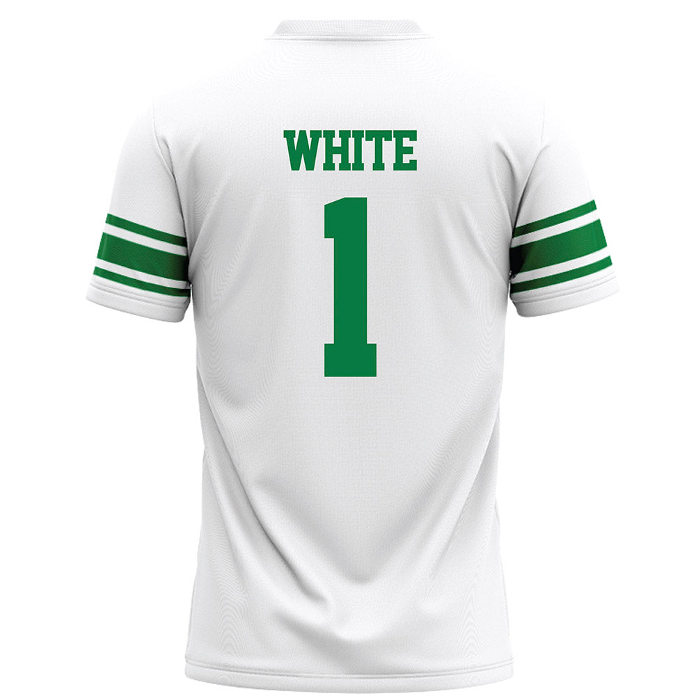 North Texas - NCAA Football : Jahiem White - White Football Jersey-1