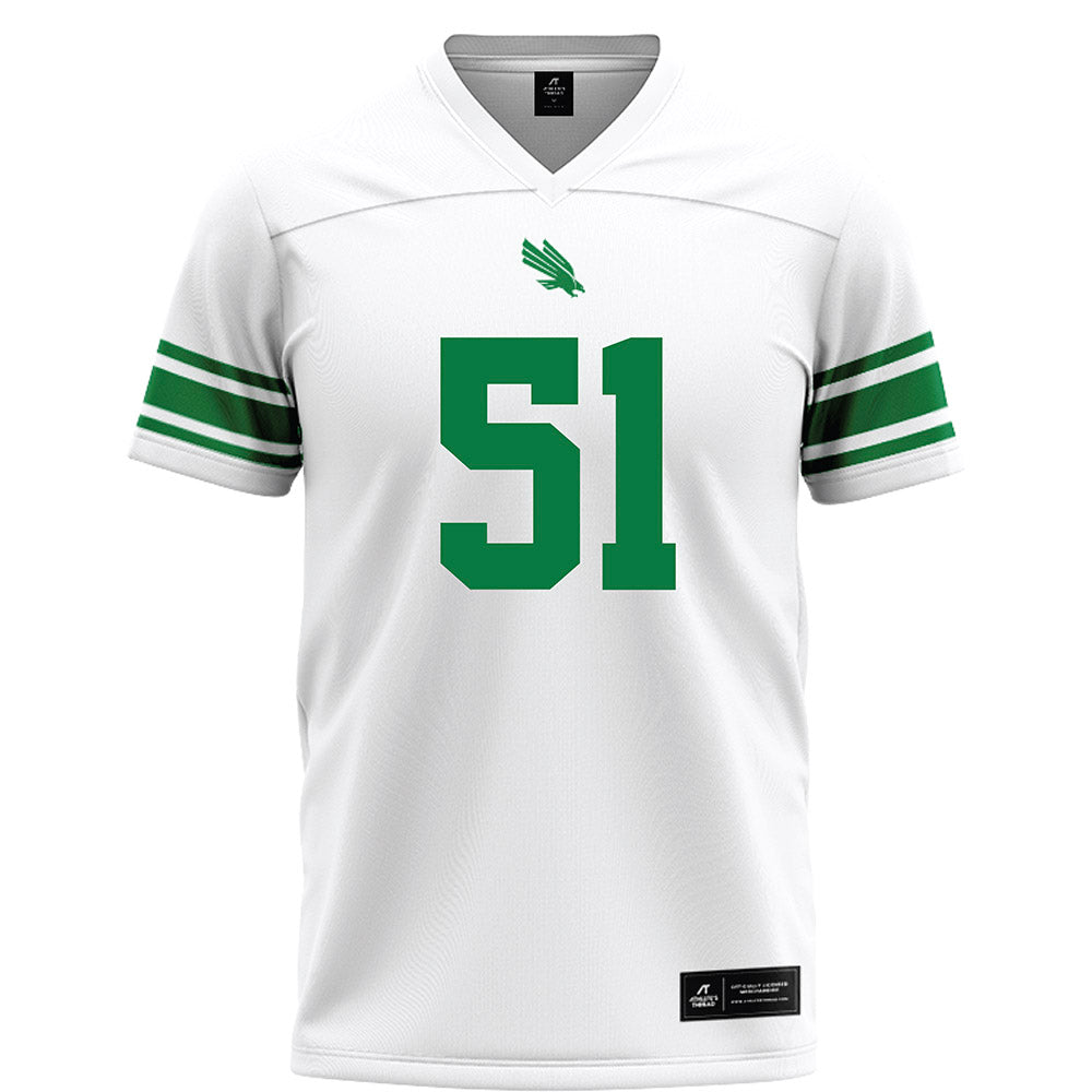 North Texas - NCAA Football : Keelene Bradley - White Football Jersey-0