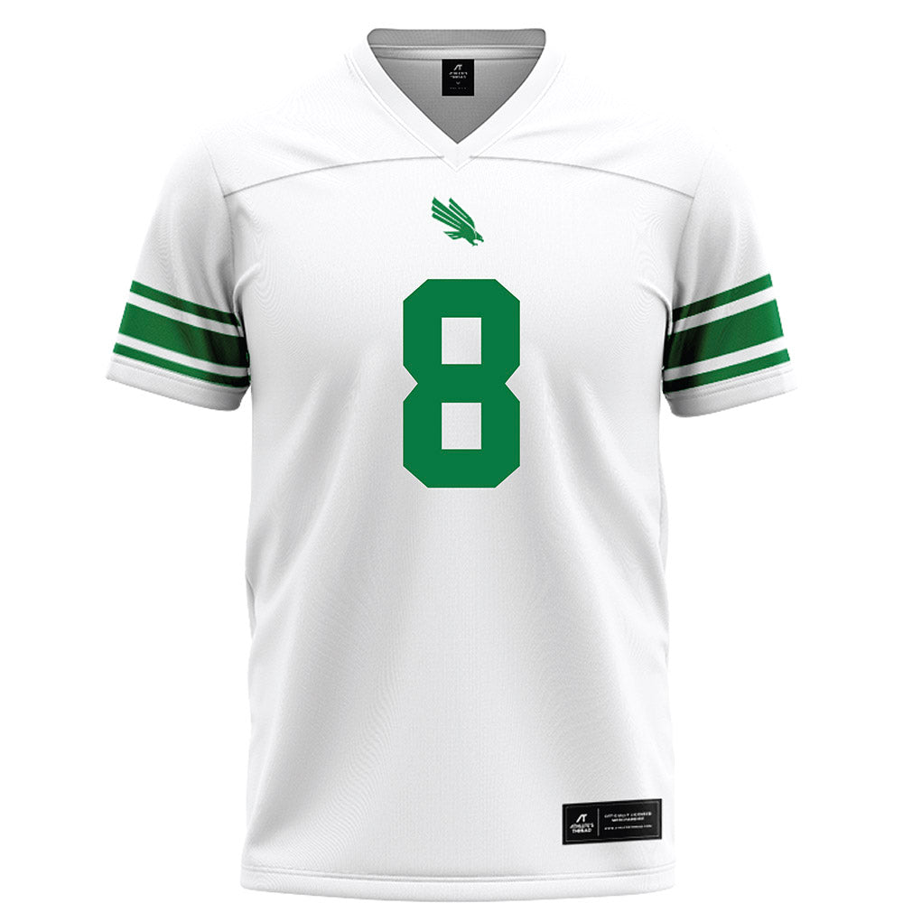 North Texas - NCAA Football : Caden Jenkins - White Football Jersey-0
