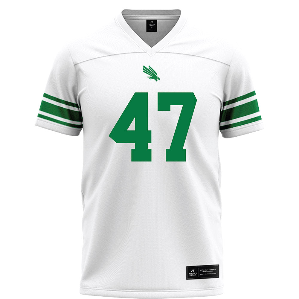 North Texas - NCAA Football : Jacob Poff - White Football Jersey-0