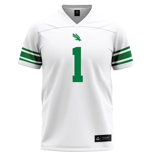 North Texas - NCAA Football : Jahiem White - White Football Jersey-0