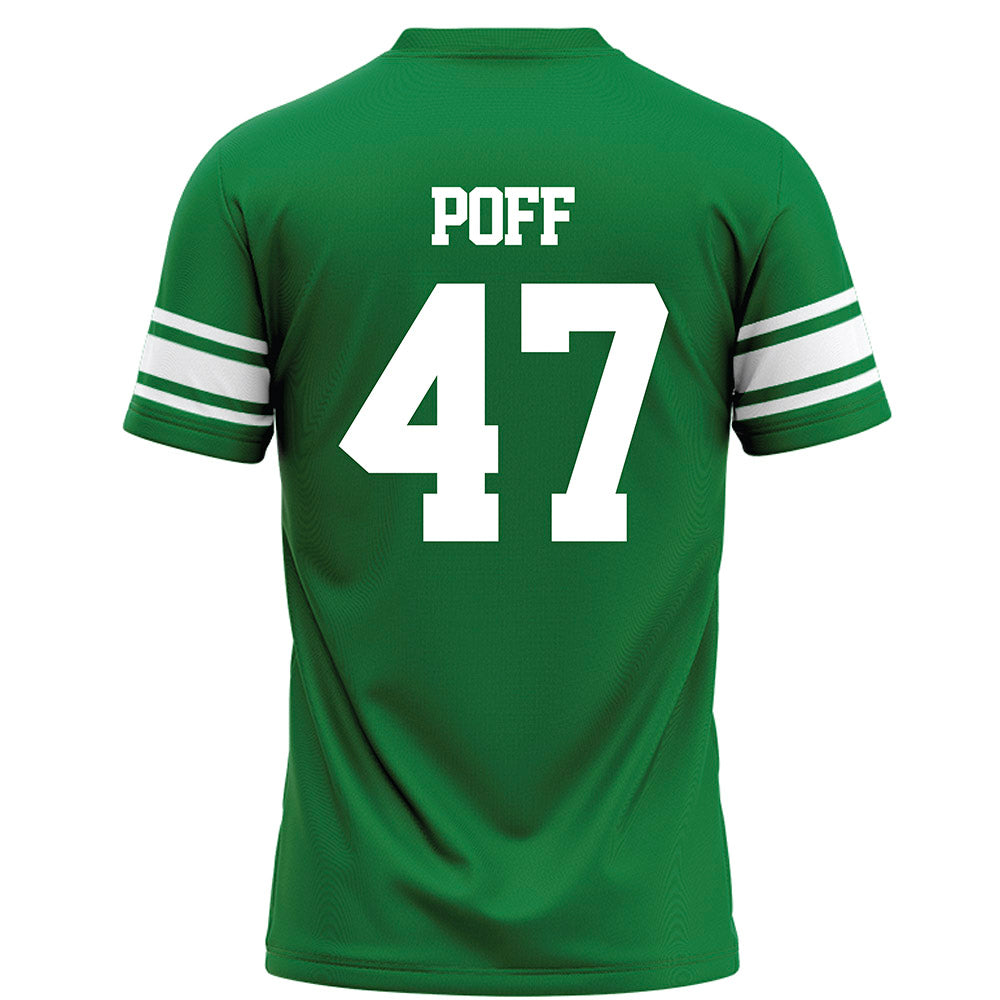 North Texas - NCAA Football : Jacob Poff - Green Football Jersey-1